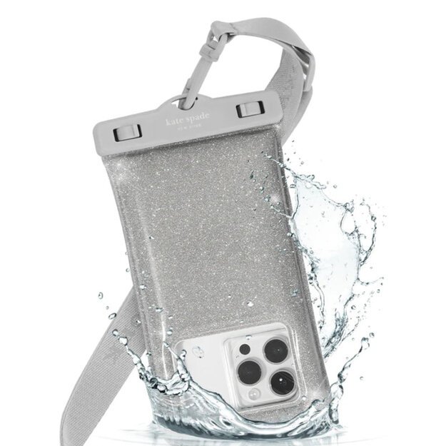 Kate Spade New York Waterproof plaukiojantis maišelis – vandeniui atsparus dėklas išmaniesiems telefonams iki 6,7 (That Sparkle) 1