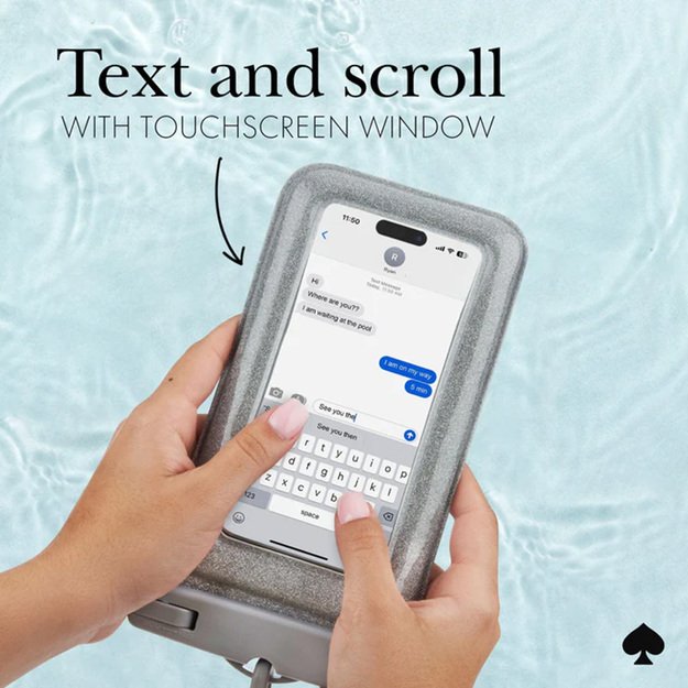 Kate Spade New York Waterproof plaukiojantis maišelis – vandeniui atsparus dėklas išmaniesiems telefonams iki 6,7 (That Sparkle) 7