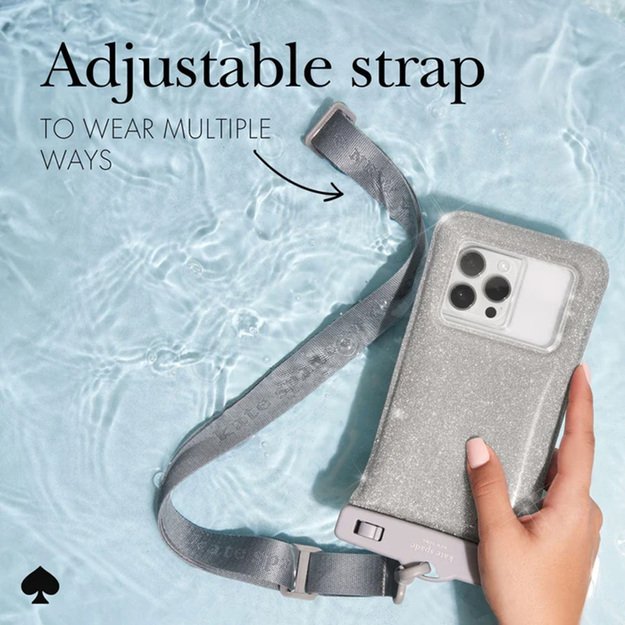 Kate Spade New York Waterproof plaukiojantis maišelis – vandeniui atsparus dėklas išmaniesiems telefonams iki 6,7 (That Sparkle) 10