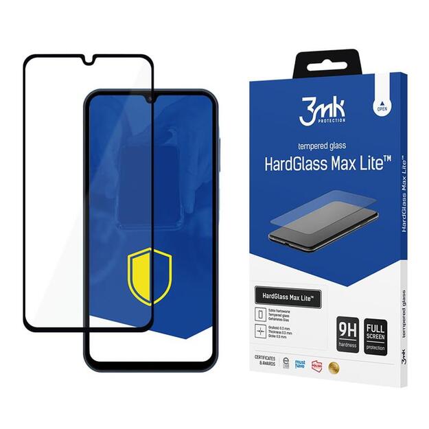 3mk HardGlass Max Lite – grūdintas stiklas, skirtas Samsung Galaxy A15 5G (juodas)