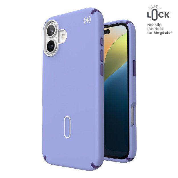 Speck Presidio2 Pro ClickLock & MagSafe – dėklas, skirtas iPhone 16 Plus (Future Lavender / Cassis Purple / White)