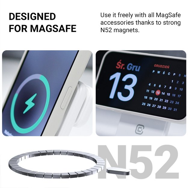 Crong Color Cover Magnetic – dėklas, skirtas iPhone 16 Pro Max MagSafe (juodas)