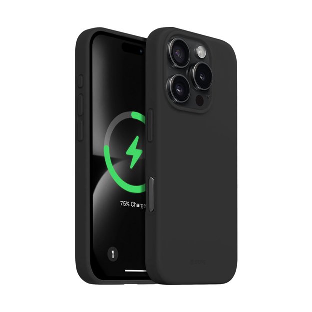 Crong Color Cover Magnetic – dėklas, skirtas iPhone 16 Pro Max MagSafe (juodas)