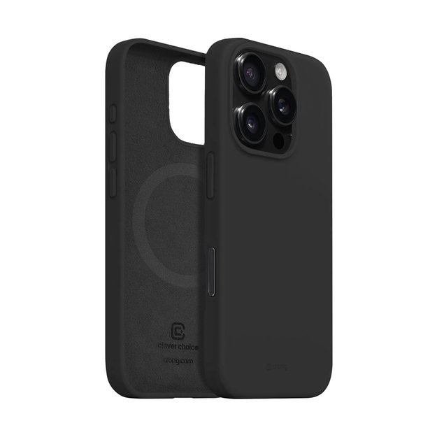 Crong Color Cover Magnetic – dėklas, skirtas iPhone 16 Pro Max MagSafe (juodas)
