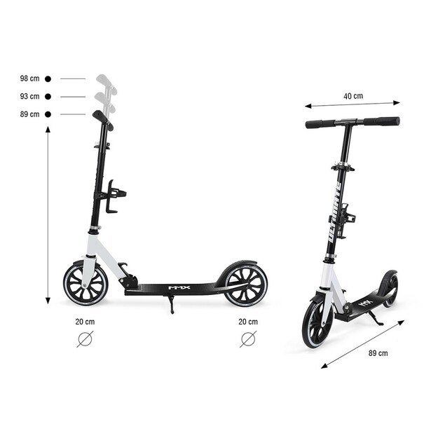 Children s scooter Milly Mally ULTIMATE white