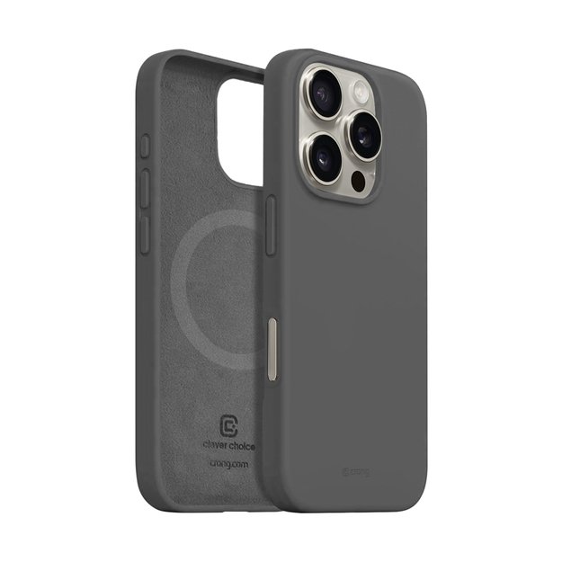 Crong Color Cover Magnetic – dėklas, skirtas iPhone 16 Pro Max MagSafe (titano)