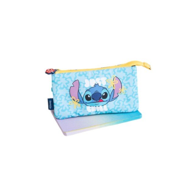 Disney Stitch Tropical – 3 skyrių pieštukų dėklas