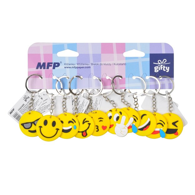 Gifty - Keychain - smileys mix 10 pcs