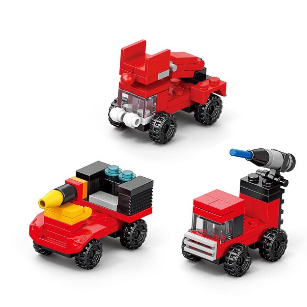 Building set firefighters 12 cars