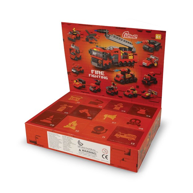 Building set firefighters 12 cars