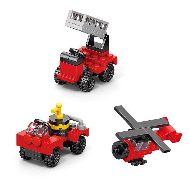 Building set firefighters 12 cars