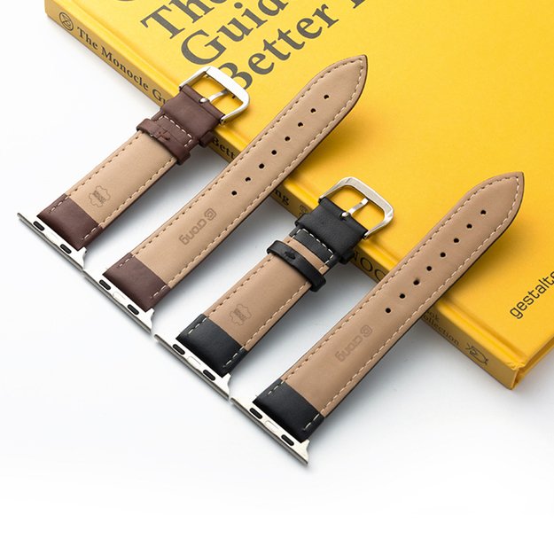 Crong Noble Band – odinis dirželis, skirtas Apple Watch 38/40/41/42 mm (Mokka)