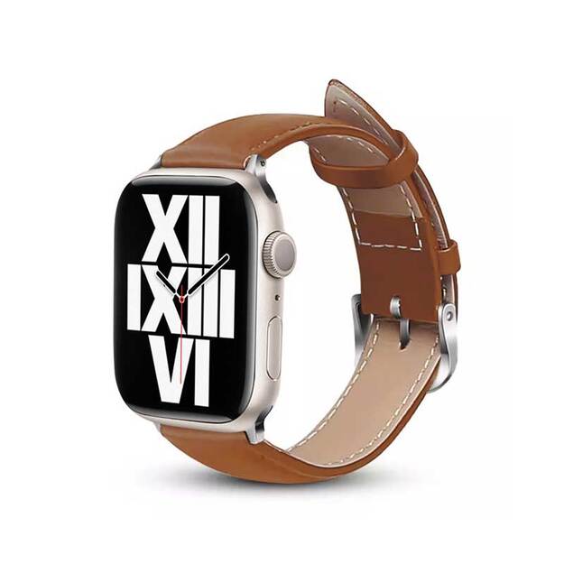Crong Noble Band – odinis dirželis, skirtas Apple Watch 38/40/41/42 mm (Mokka)