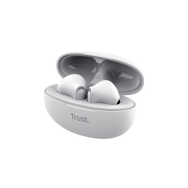 Trust Yavi – belaidės ausinės Bluetooth TWS su įkrovimo dėklu ir ENC (balta) 4