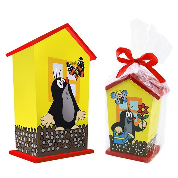 Wooden money box with Mole