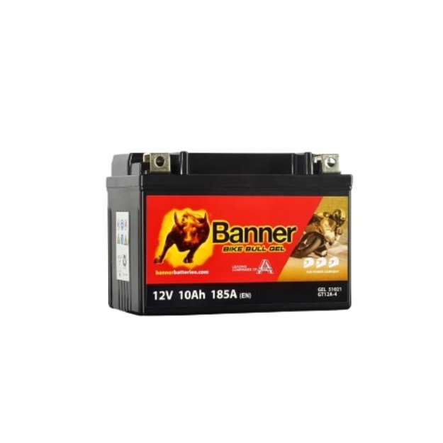 Banner 10Ah Bike Bull GEL 12V 185A akumuliatorius 150x87x106mm  