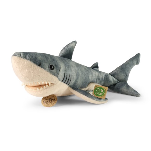 Plush white shark 40 cm ECO-FRIENDLY