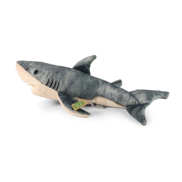 Plush white shark 40 cm ECO-FRIENDLY