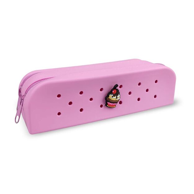 Gifty - Double silicone pencil case pink