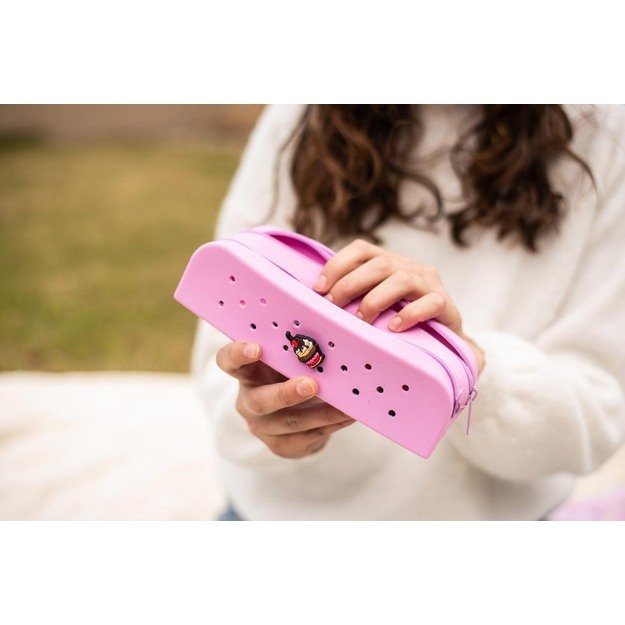 Gifty - Double silicone pencil case pink