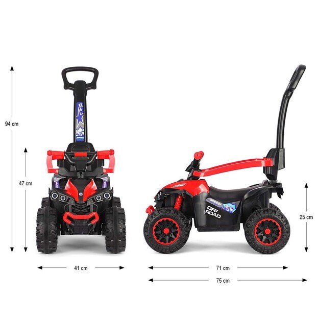 Milly Mally ride-on car Wild 3in1 red