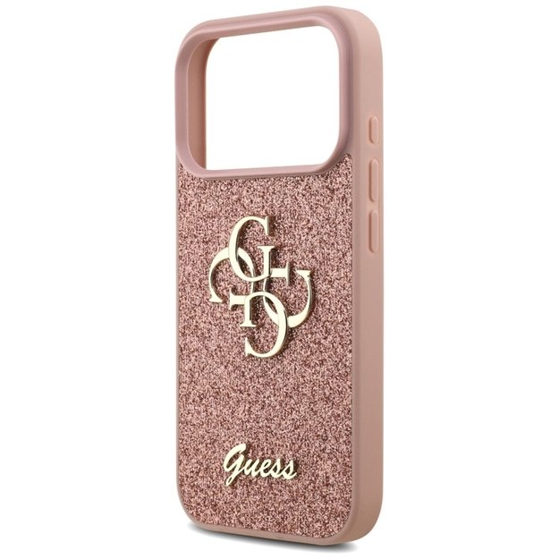 Guess Fixed Glitter Big 4G - Case for iPhone 17 Pro (pink)
