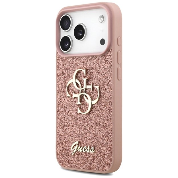Guess Fixed Glitter Big 4G - Case for iPhone 17 Pro (pink)