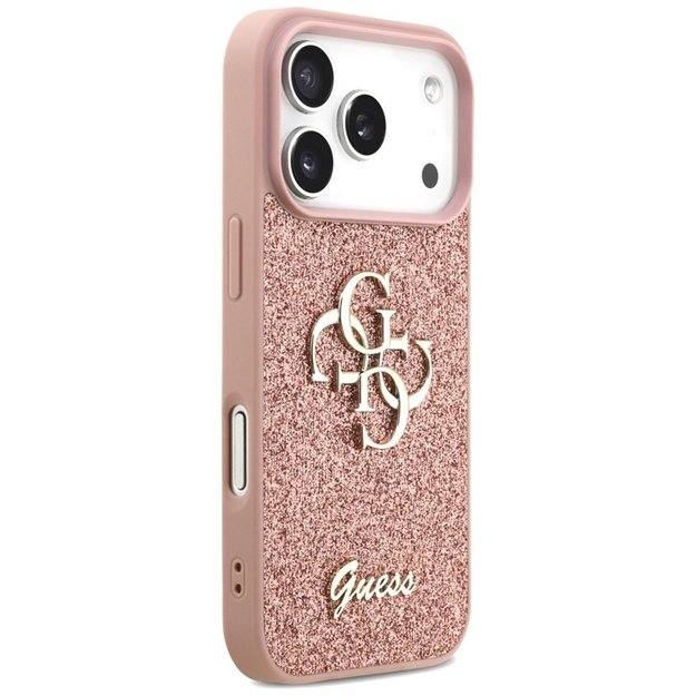 Guess Fixed Glitter Big 4G - Case for iPhone 17 Pro (pink)