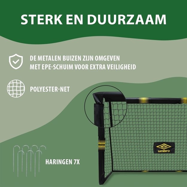 Umbro - Metal football goal with net 180x120x60 cm