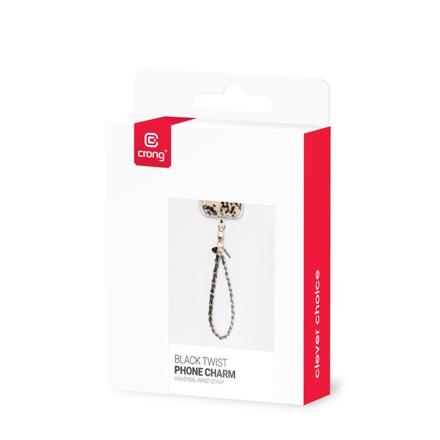 Crong Phone Charm - Lanyard Phone Pendant (Black Twist)