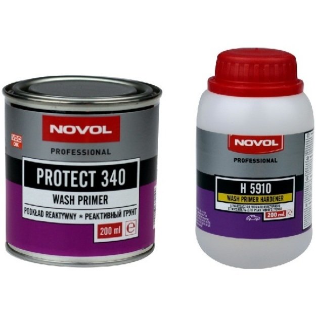 Rūg&scaron;tinis antikorozinis gruntas su kietikliu PROTECT 340 1+1 (komplektas 0,2L+0,2L)  