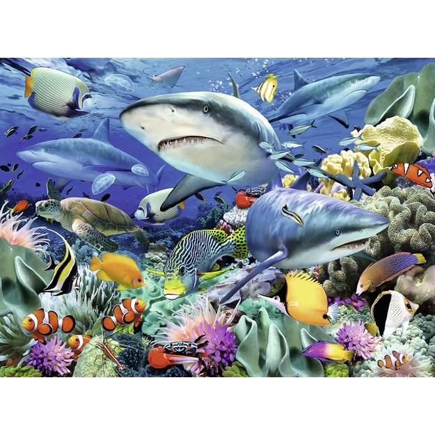Ravensburger Puzzle 100 pc Reef of the Sharks