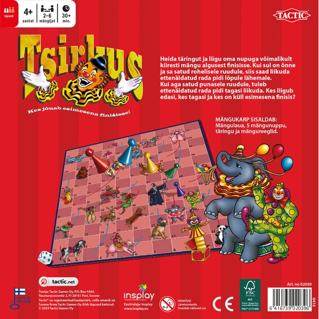 Tactic Board Game Circus