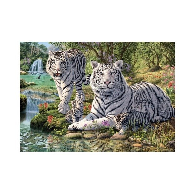 Dino Secret Puzzle 1000 Pieces: White Tiger