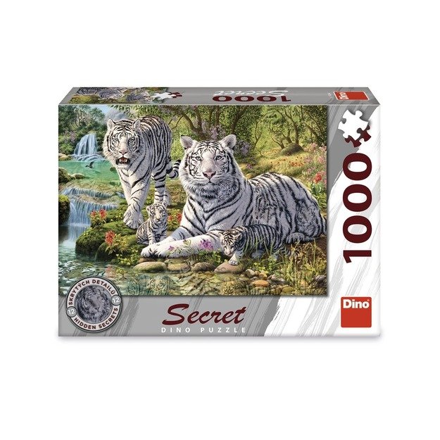 Dino Secret Puzzle 1000 Pieces: White Tiger