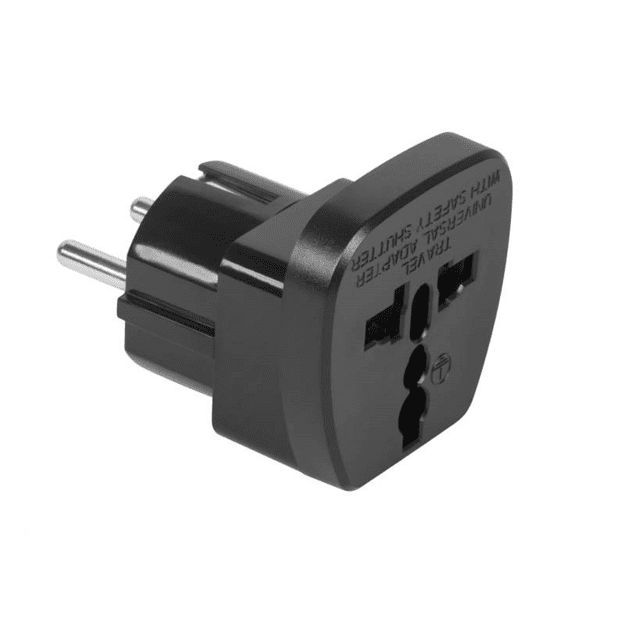 US-Euro Power Adapter with Grounding
