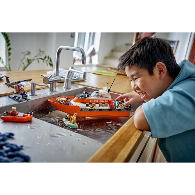 LEGO City Coast Guard Rescue Boat & Helicopter