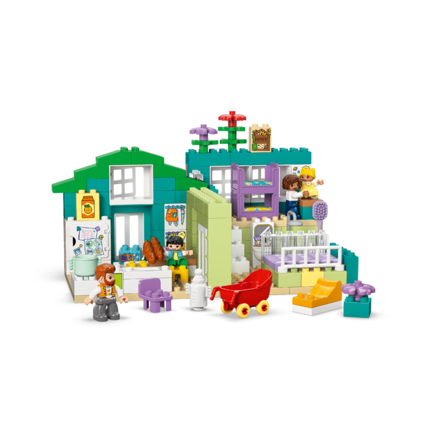3 in 1 Modern Family House with Figures