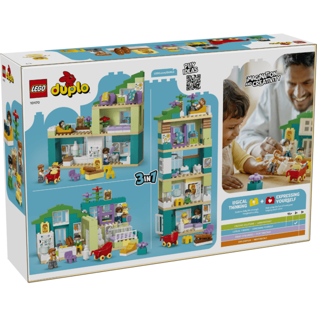 3 in 1 Modern Family House with Figures