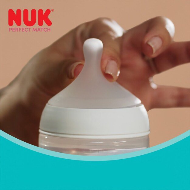 NUK Perfect Match Baby Bottle with Temperature Control Disney Mickey 260 ml grey