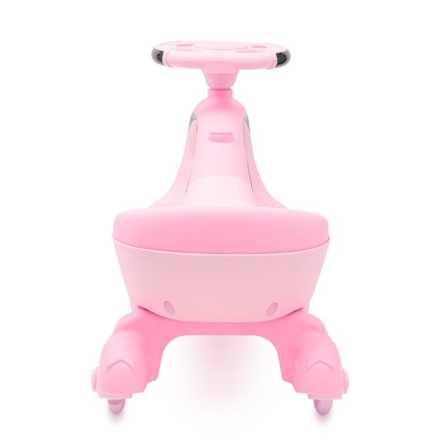 Gravity-powered ride-on for kids with LED Baby Mix G-Force baby pink (Damaged package)