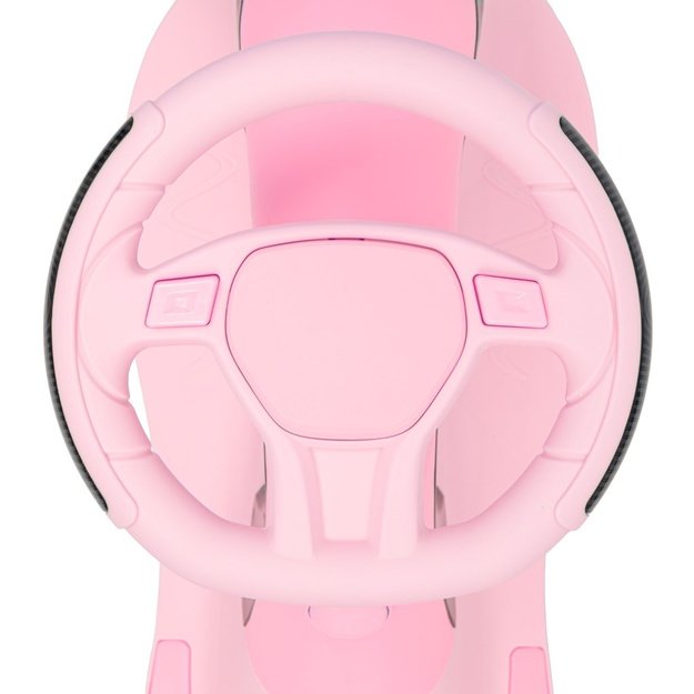 Gravity-powered ride-on for kids with LED Baby Mix G-Force baby pink (Damaged package)