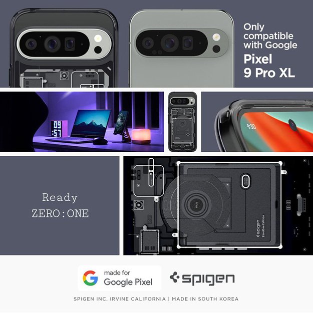 „Spigen Ultra Hybrid“ – „Google Pixel 9 Pro XL“ (Zero One) dėklas