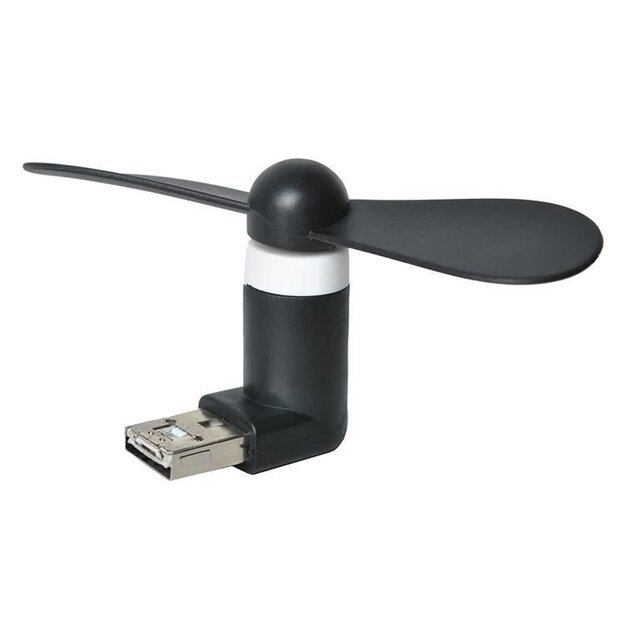 Juodas mikro USB ventiliatorius