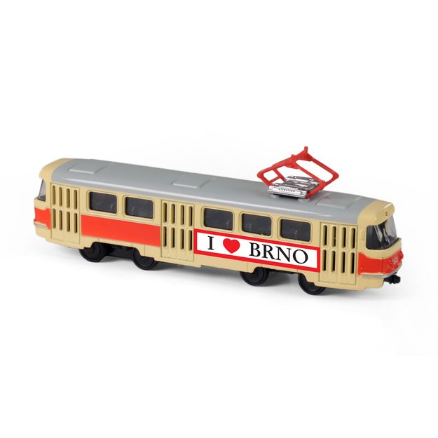 Metal Czech retro tram 16 cm BRNO 1