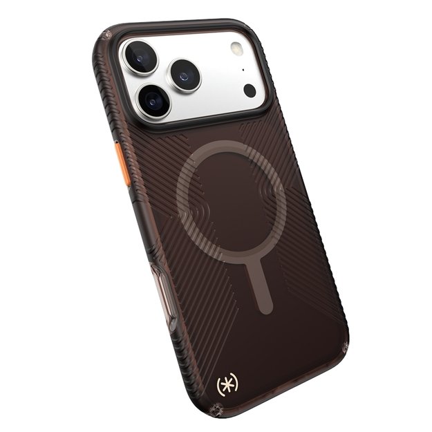 „Speck Presidio Lux Grip MagSafe“ dėklas, skirtas „iPhone 17 Pro Max“ (prabangaus atspalvio matinis / oranžinis) 18