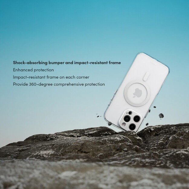 Moshi iGlaze MagSafe – dėklas, skirtas iPhone 16 Pro Max (Luna Silver) 16