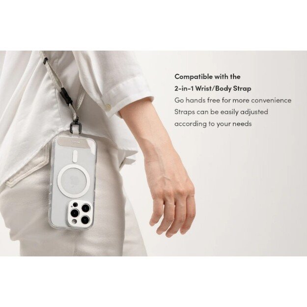 Moshi iGlaze MagSafe – dėklas, skirtas iPhone 16 Pro Max (Luna Silver) 15