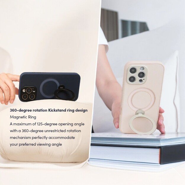 Moshi Kameleon MagSafe – iPhone 16 Pro Max dėklas su stovo funkcija (Shell Pink) 6