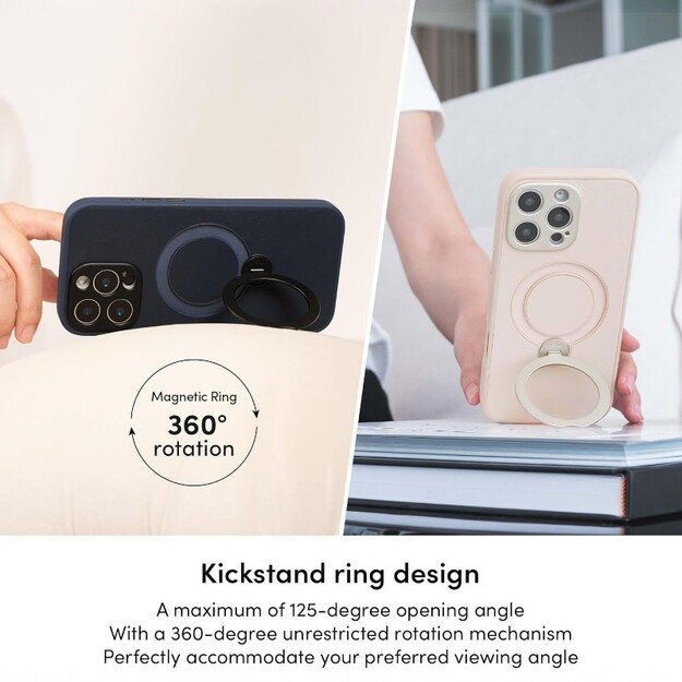 Moshi Kameleon MagSafe – iPhone 16 Pro Max dėklas su stovo funkcija (Shell Pink) 10